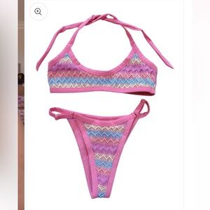 Strawberry milk mob piper bikini set